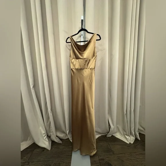 Amsale Fluid Satin Corset Gown - Picture 3 of 6